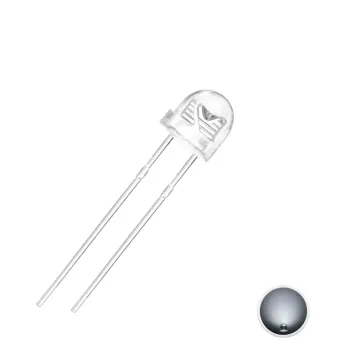 LED 5 mm Tip Pălărie de Paie—Alb LED 5 mm Tip Pălărie de Paie—Alb