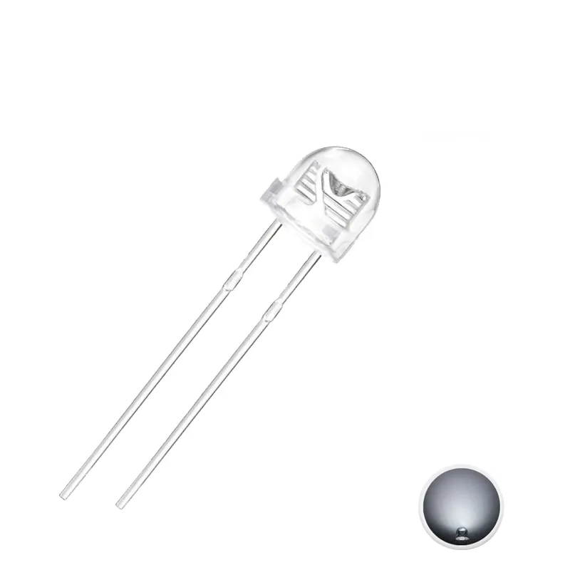 LED 5 mm Straw Hat—White LED 5 mm Straw Hat—White