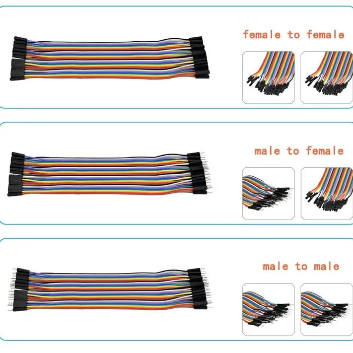Fire Jumper 40 pini M-F 20 cm – Cabluri Prototipare pentru Arduino și Raspberry Pi