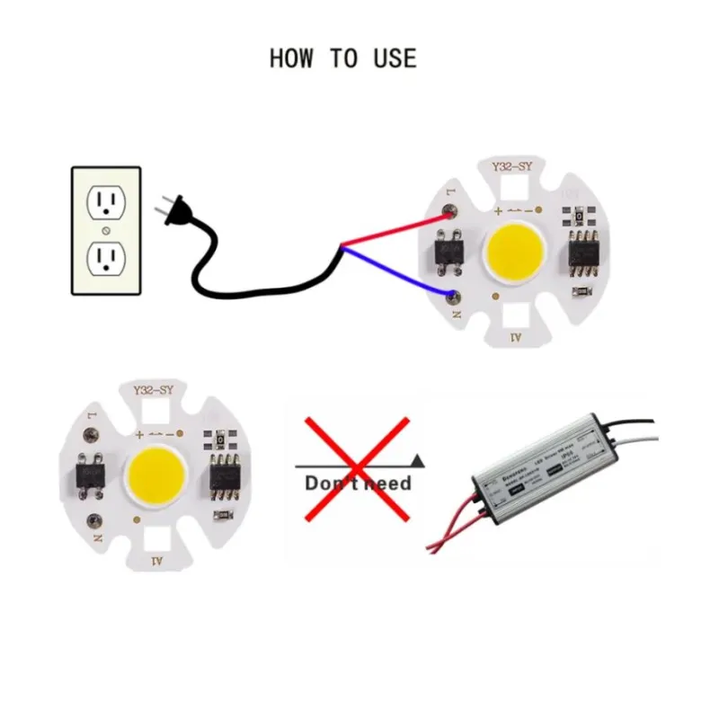 Modul Placă LED Power 220V 7W IP65 Y32 2800-3200K Alb Cald Modul Placă LED Power 220V 7W IP65 Y32 2800-3200K Alb Cald