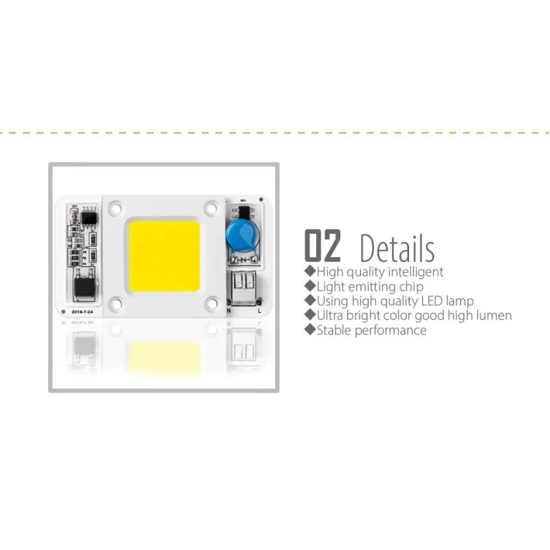 Modul LED pentru Creșterea Plantelor 220V 50W cu Spectru Complet Alb 6000–6500K Modul LED pentru Creșterea Plantelor 220V 50W cu Spectru Complet Alb 6000–6500K