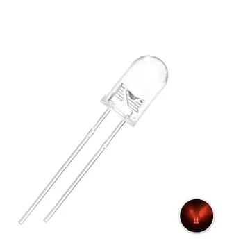 LED Transparent Roșu 5mm